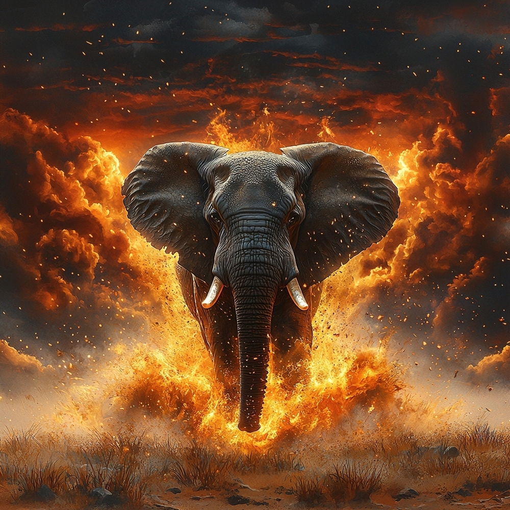 Beautiful  Bold Elephant Print